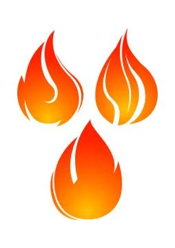 Set of 3 vector fires Stock Illustration
