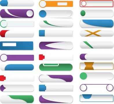 Set of 30 vector elements for web design Illustrazione stock