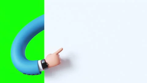 Set of 3d animations isolated on green background, animated businessman hand Stock Footage 156391794