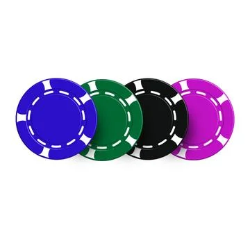 Set of 3D casino chips, vector illustration. Stockillustratie