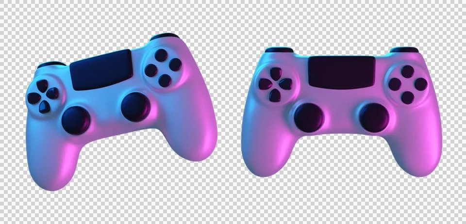 Set of 3d Gaming Controller, isolated on background イラスト素材