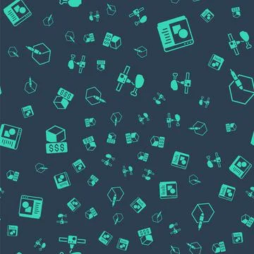 Set 3D printer chicken leg, software, services and 3d pen tool on seamless pa 스톡 일러스트