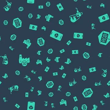 Set 3D printer software, , Printing house industry and RGB and CMYK color mixing イラスト素材