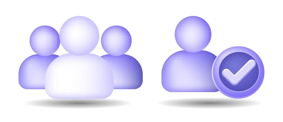 Set of 3d user profile icons Stock-Illustration