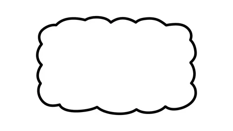 Set of 4 animated doodle frames, hand drawn frames on a white background Stock Footage 138999531