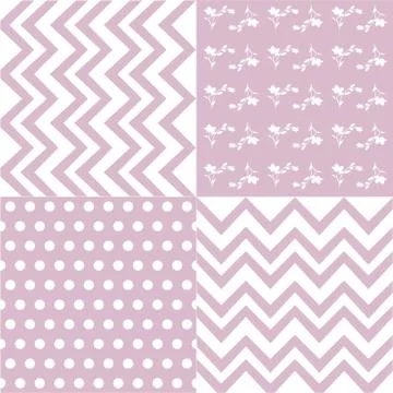 Set of 4 background pattern,set of geometric pattern Stock Illustration