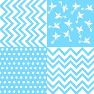 Set of 4 background pattern,set of geometric pattern Stock Illustration