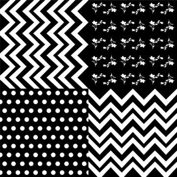 Set of 4 background pattern,set of geometric pattern Stock Illustration