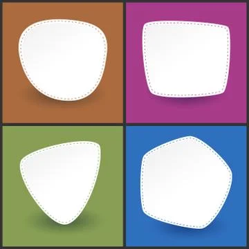 Set of 4 banners, vector illustration Stock Illustration