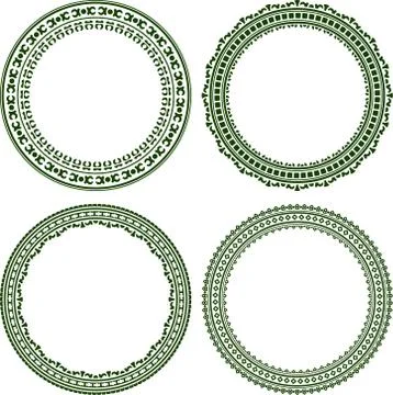 Set of 4 elegant round frames Stock-Illustration