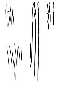 Set of 4 elements grunge vector brushes, background element, ink strokes. Design Illustrazione stock