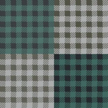 Set of 4 gingham vichy patterns for picnic blanket or tablecloth design Stock Illustration