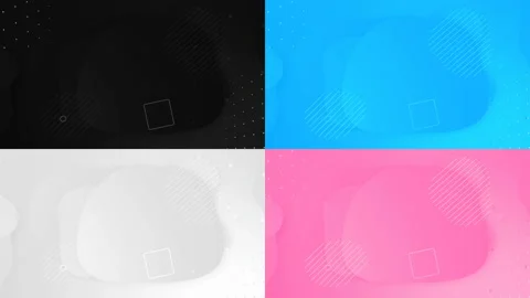 Set of 4 HD abstract  background: black, white gray, blue, pink gradient. Stock Footage 118290512