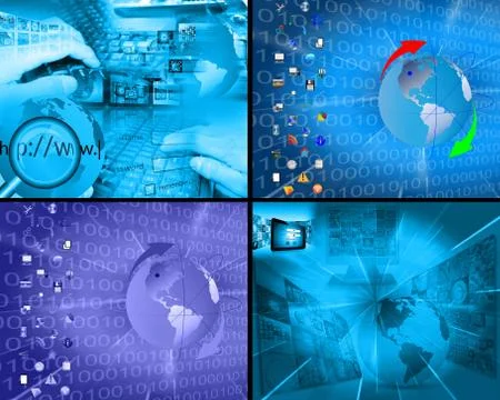 Set of 4 images Stock Illustration