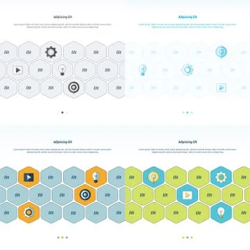 Set 4 item Design Concept 4 styles Stock Illustration