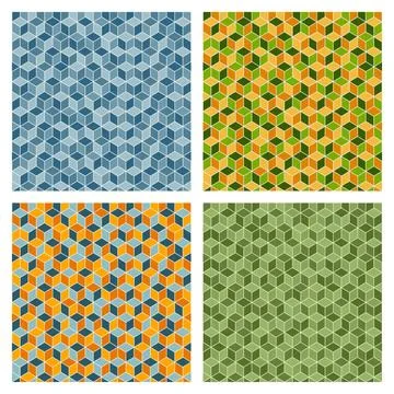 Set of 4 Seamless background Stock Illustration