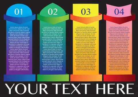 Set of 4 Shapes for Layout Design Template Vector Illustration Stock Illustration