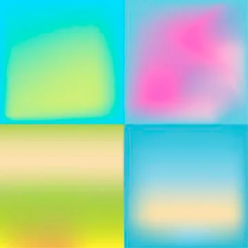 Set of 4 square blurred nature backgrounds with various quotes Stock Illustration