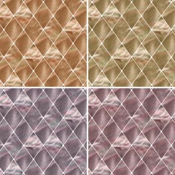 Set of 4 square patterns with different shades of sprkling rhombus Illustrazione stock