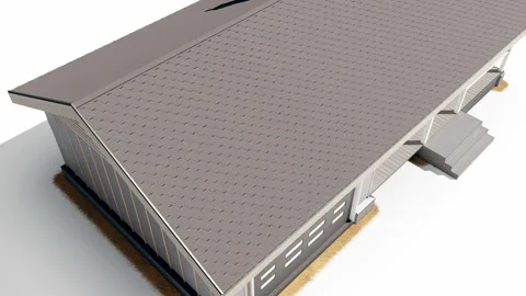 Set 4 Stage 6 of 7. Stage of building process of frame construction house. 動画素材 113177767