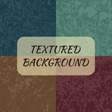 Set of 4 textured backgrounds. Stock Illustration
