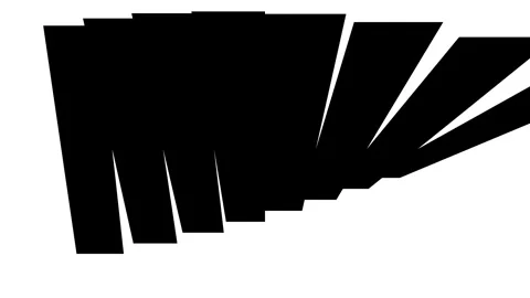 Set of 4 Transition Element Pattern. Black and White Puzzle Block Lines Masks Stock Footage 156446529