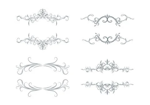 Set of 4 vector texts frames. Stock Illustration