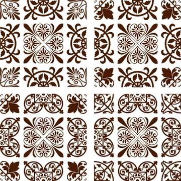 Set of 4 wallpapers Stock Illustration