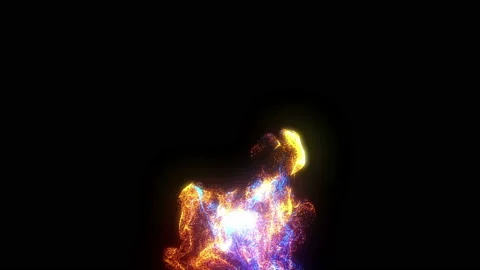 Set of 5 Animation of different multicolored flame. Stock Footage 103759670