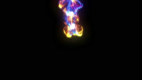 Set of 5 Animation of different multicolored flame. Stock Footage 103760348
