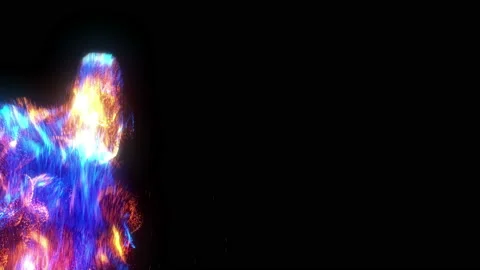 Set of 5 Animation of different multicolored flame. Video stock 103760495