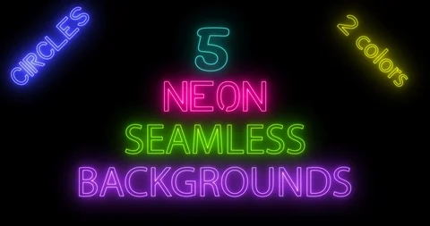 Set of 5 beautiful endless two-colored backgrounds in popular bright neon colors Stock Footage 120449301