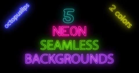 Set of 5 beautiful endless two-colored backgrounds with octopus lips silhouette Stock Footage 120614584