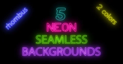 Set of 5 beautiful endless two-colored backgrounds in popular bright neon colors Stock Footage 120878585