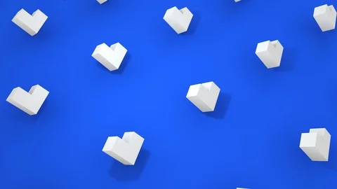 Set of 5 different colors 3d geometric object rotating. 4k seamless loop animati Stock Footage 104897920