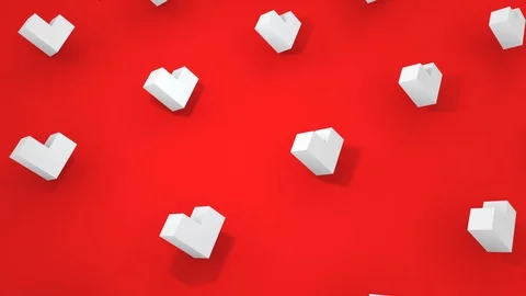 Set of 5 different colors 3d geometric object rotating. 4k seamless loop animati Stock Footage 104897958