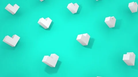 Set of 5 different colors 3d geometric object rotating. 4k seamless loop animati Stock Footage 104898283
