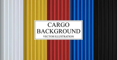 Set of 5 piece patterns background cargo containers of different colors - Vector イラスト素材
