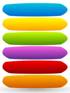 Set of 6 colorful, vivid button, banner backgrounds with blank space for your Ilustración de archivo