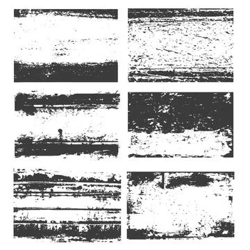 Set of 6 Different Grunge Overlay Background Texture 스톡 일러스트
