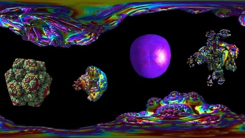 Set of 6 looped nimble 3D fractals Stock Footage 71970900