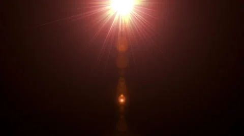 Set of 7 lens flares with moving particles. Orange. Vídeos de archivo 54835672
