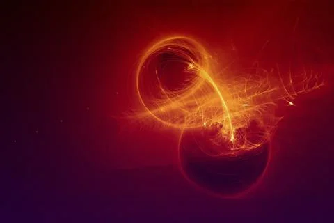 Set 7 purple red glow energy wave. Stock Illustration