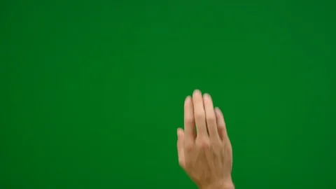 Set of 8 different full hand swipe gestures fast and slow on greenscreen Stock Footage 101358743