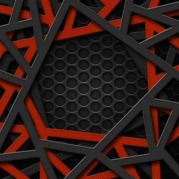 Set 8. gray and orange frame on mesh. Illustrazione stock