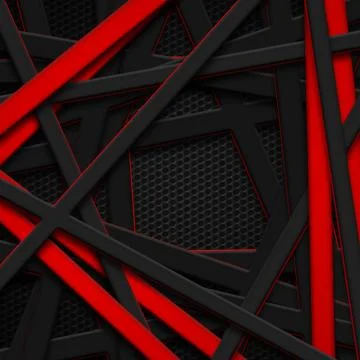 Set 8. gray and red frame on black carbon fiber. Stock Illustration