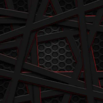 Set 8. gray and red frame on black carbon fiber. Stock Illustration