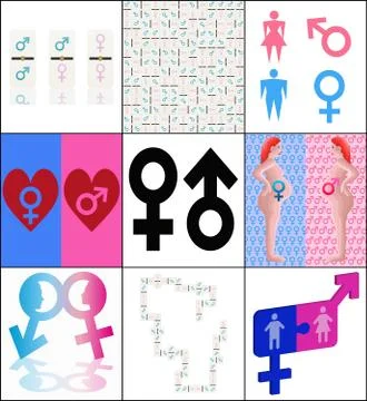 Set 9 background men and women icons Ilustração Stock