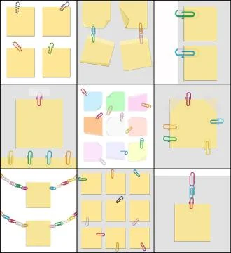 Set 9 background posts Stock Illustration