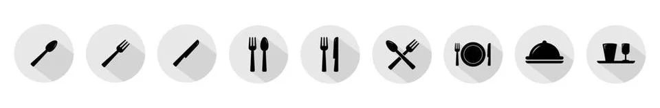 Set of 9 pieces, kitchen items icons - Vector Set of 9 pieces, kitchen ite... Stock Photos